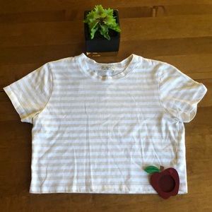 Cotton On striped Crop Tshirt Med